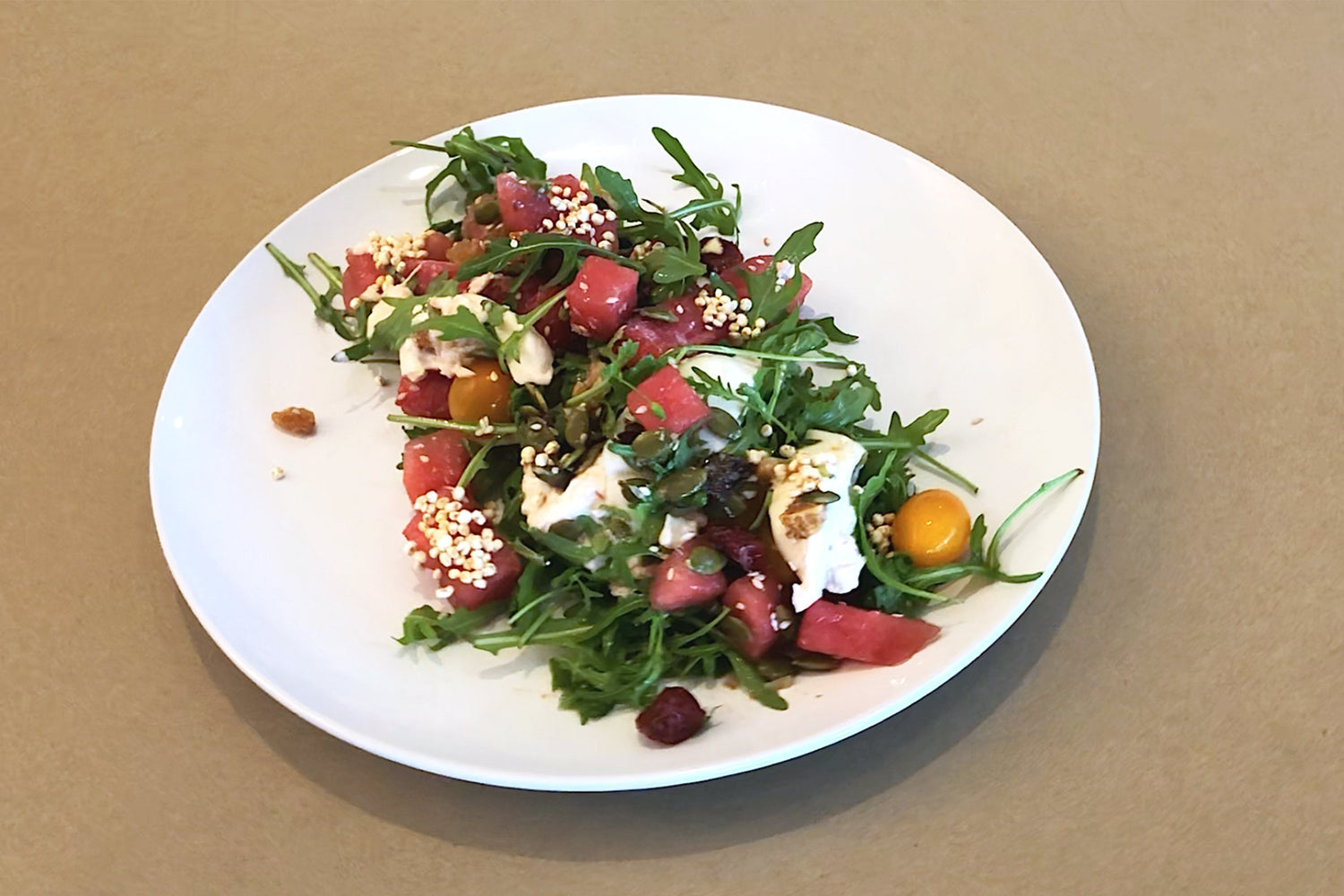 Holidays at Home: Watermelon, Rocket and Five Seed Salad