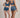 BC High Waist Swim and Sports Shorts - Reversible - Steel Blue / Blue Mosaic
