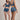 BC High Waist Swim and Sports Shorts - Reversible - Steel Blue / Blue Mosaic
