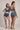 BC High Waist Swim and Sports Shorts - Reversible - Steel Blue / Blue Mosaic