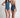 Costa Brava High Neck One Piece Swimsuit - Reversible - Steel Blue / Blue Mosaic