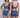 Sipadan Crop Bikini Top - Reversible - Steel Blue / Blue Mosaic