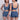 Sipadan Crop Bikini Top - Reversible - Steel Blue / Blue Mosaic