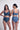 Sumba High Waist Bikini Bottom - Reversible - Steel Blue / Blue Mosaic
