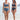 Sumba High Waist Bikini Bottom - Reversible - Steel Blue / Blue Mosaic