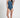 Costa Brava High Neck One Piece Swimsuit - Reversible - Steel Blue / Blue Mosaic