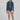 Kusu Girls Front Zip Long Sleeve One Piece - Blue Mosaic