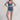 Sipadan Crop Bikini Top - Reversible - Steel Blue / Blue Mosaic