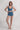 Sipadan Crop Bikini Top - Reversible - Steel Blue / Blue Mosaic