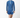 Child wearing a blue patterned rash guard and shorts on a white background