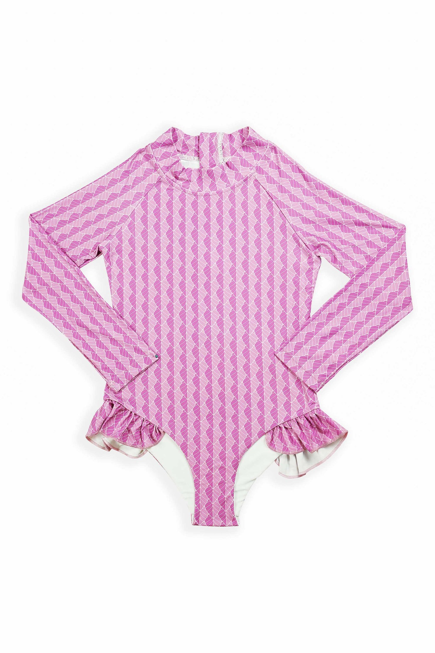 Coral Girls' Long Sleeve Swimsuit