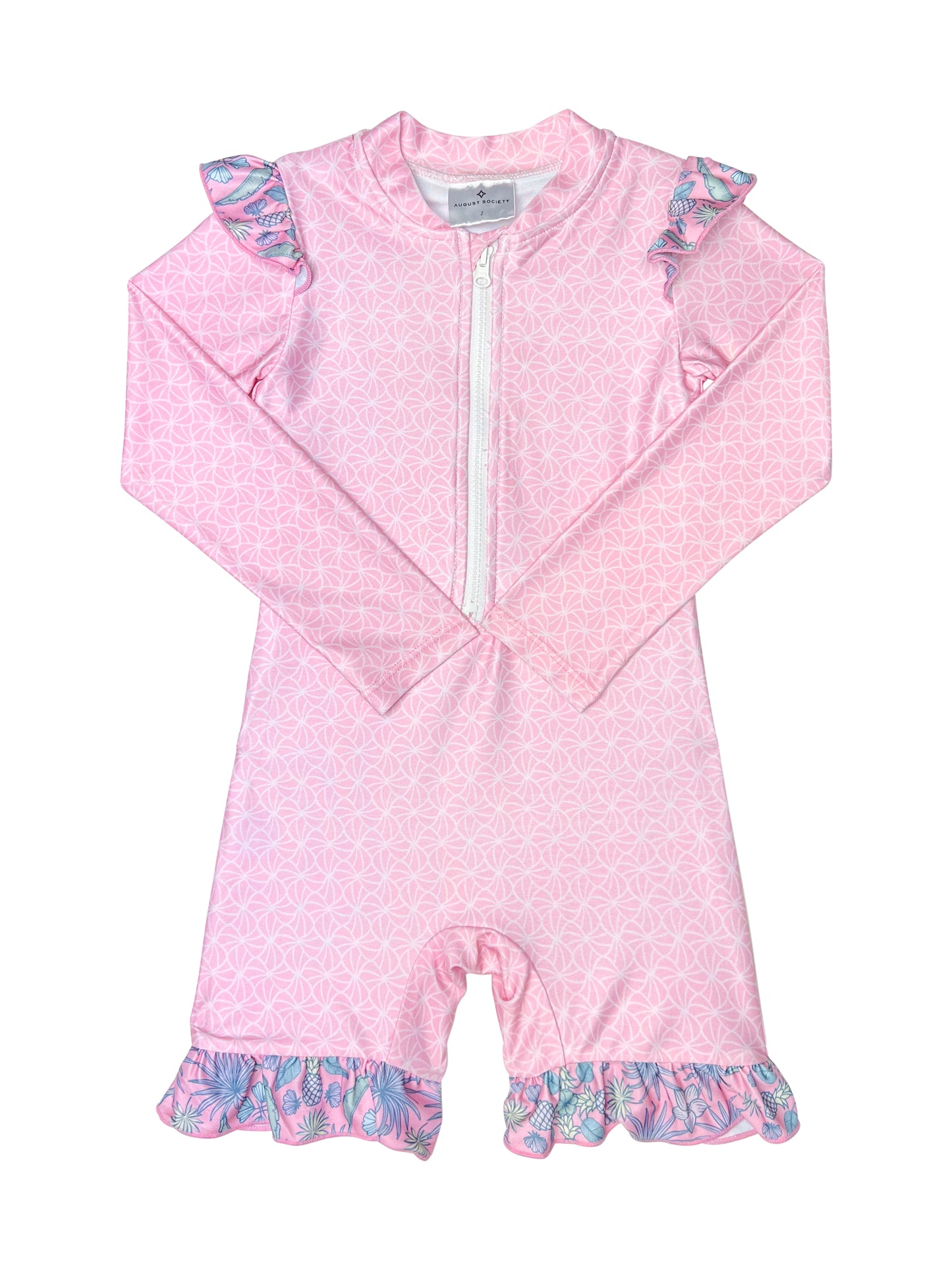 Tanjong Girls' Ruffle Long Sleeve Swimsuit