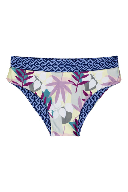 Nusa Dua Girls' Bikini Bottom - Reversible - Jardin / Due South Blue