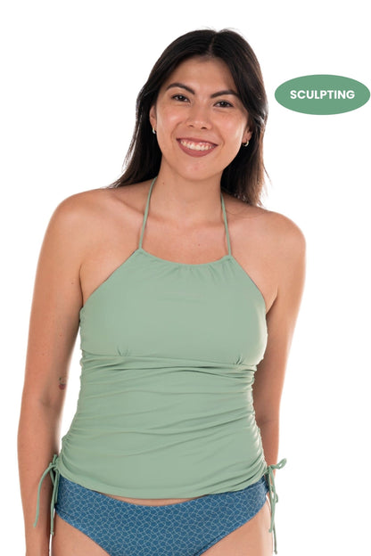 Playa Blanca Sculpting Tankini Top - Reversible