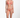 Woman wearing a coral bikini on a white background