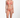 Woman wearing a coral bikini on a white background