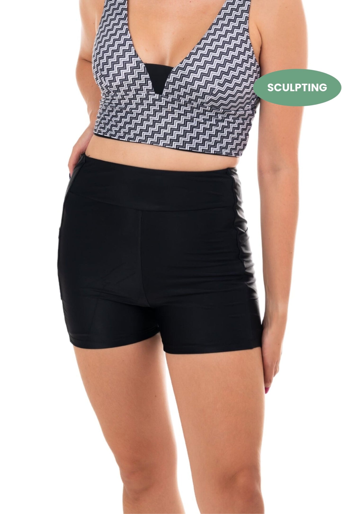 Victoria Sports High Waist Sculpting Swim Shorts