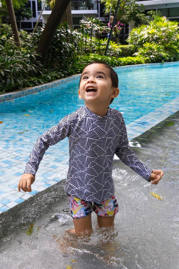 Echo Kids Unisex Swim Shorts - Reversible