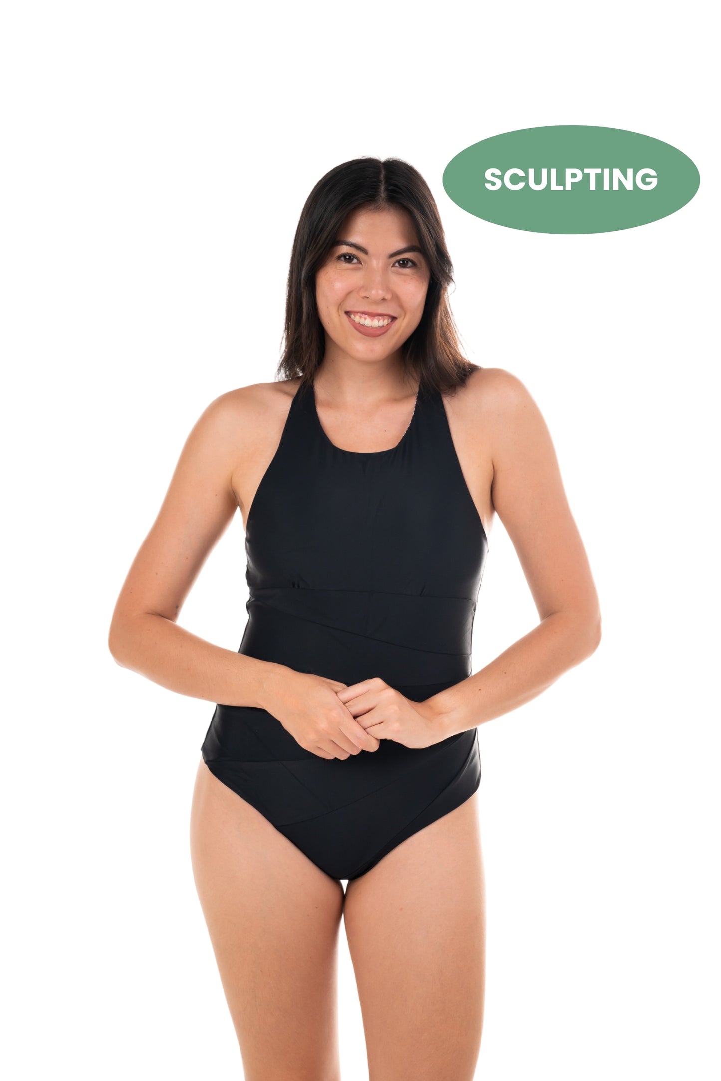 Costa Brava High Neck Sculpting One Piece Swimsuit - Reversible