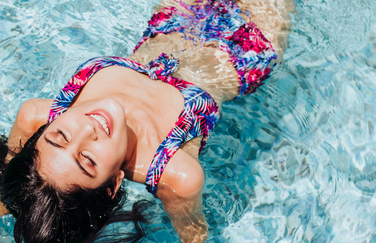 Swim Straight One-Piece in Coral  Women's Bodysuit - Negative Underwear -  Swimwear