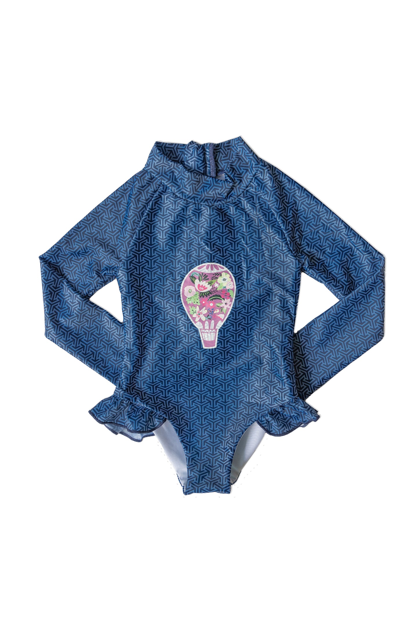 Coral Girls' Long Sleeve Swimsuit