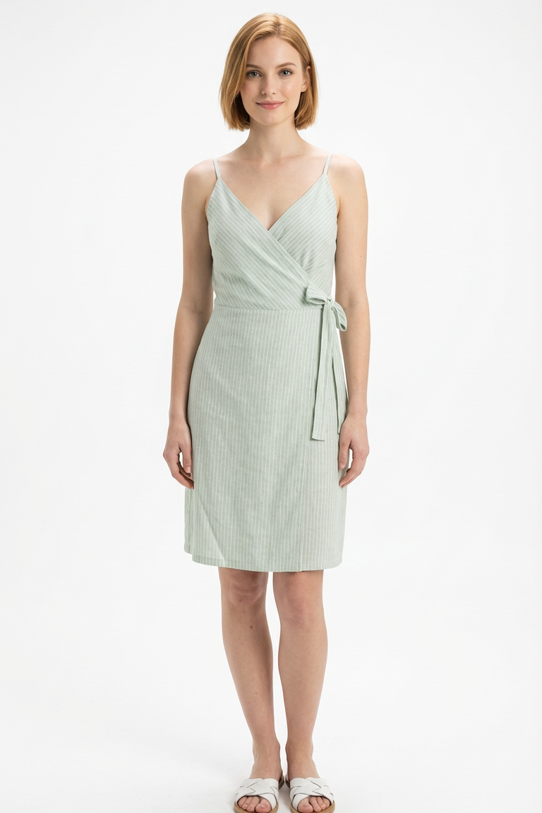 Salina Linen Wrap Dress