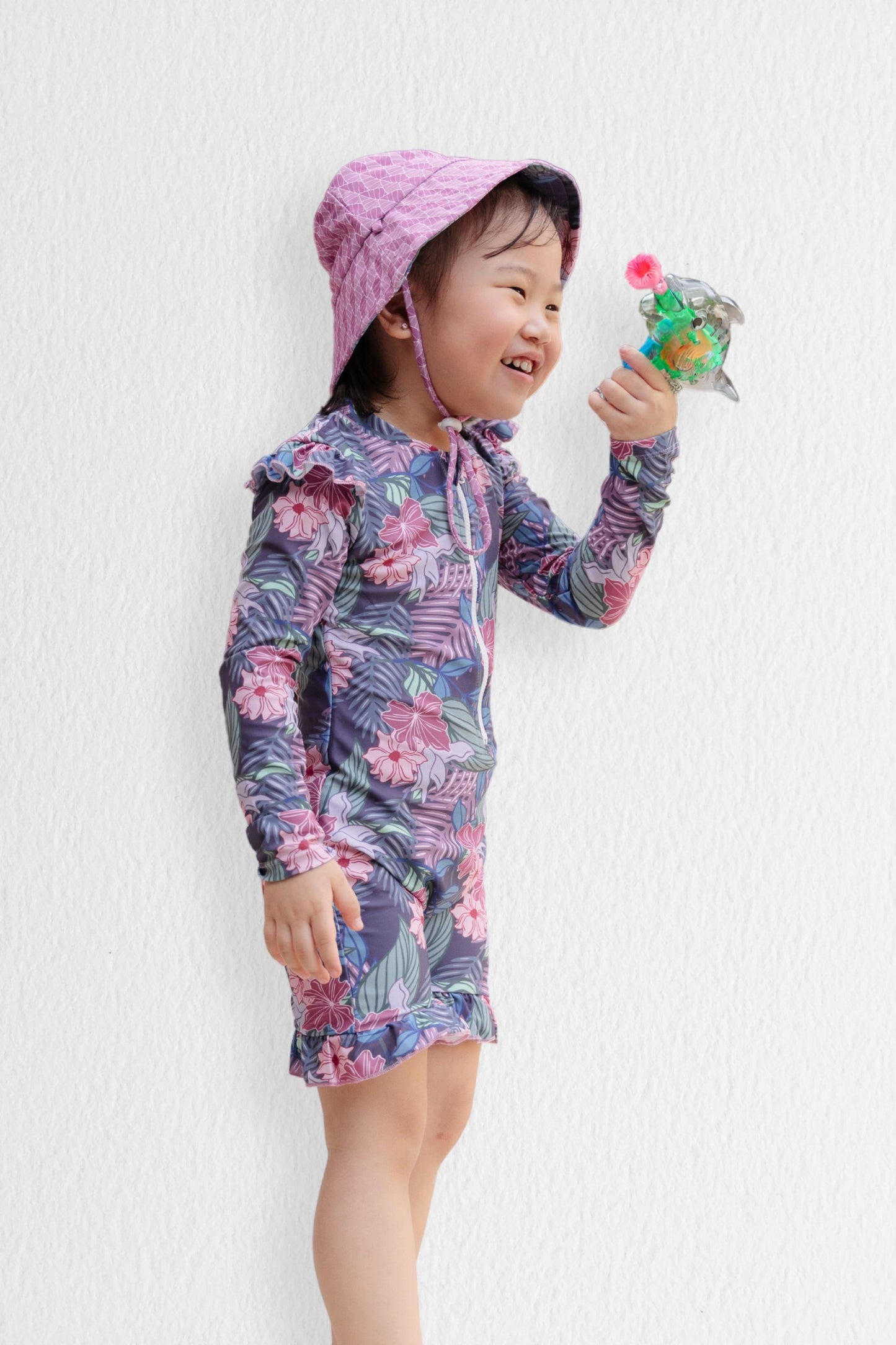 Tanjong Girls' Ruffle Long Sleeve Swimsuit (Sale)