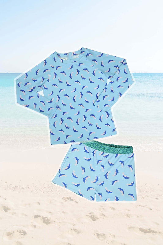 Kids Rash Guard + Shorts UPF Swimwear Bundle